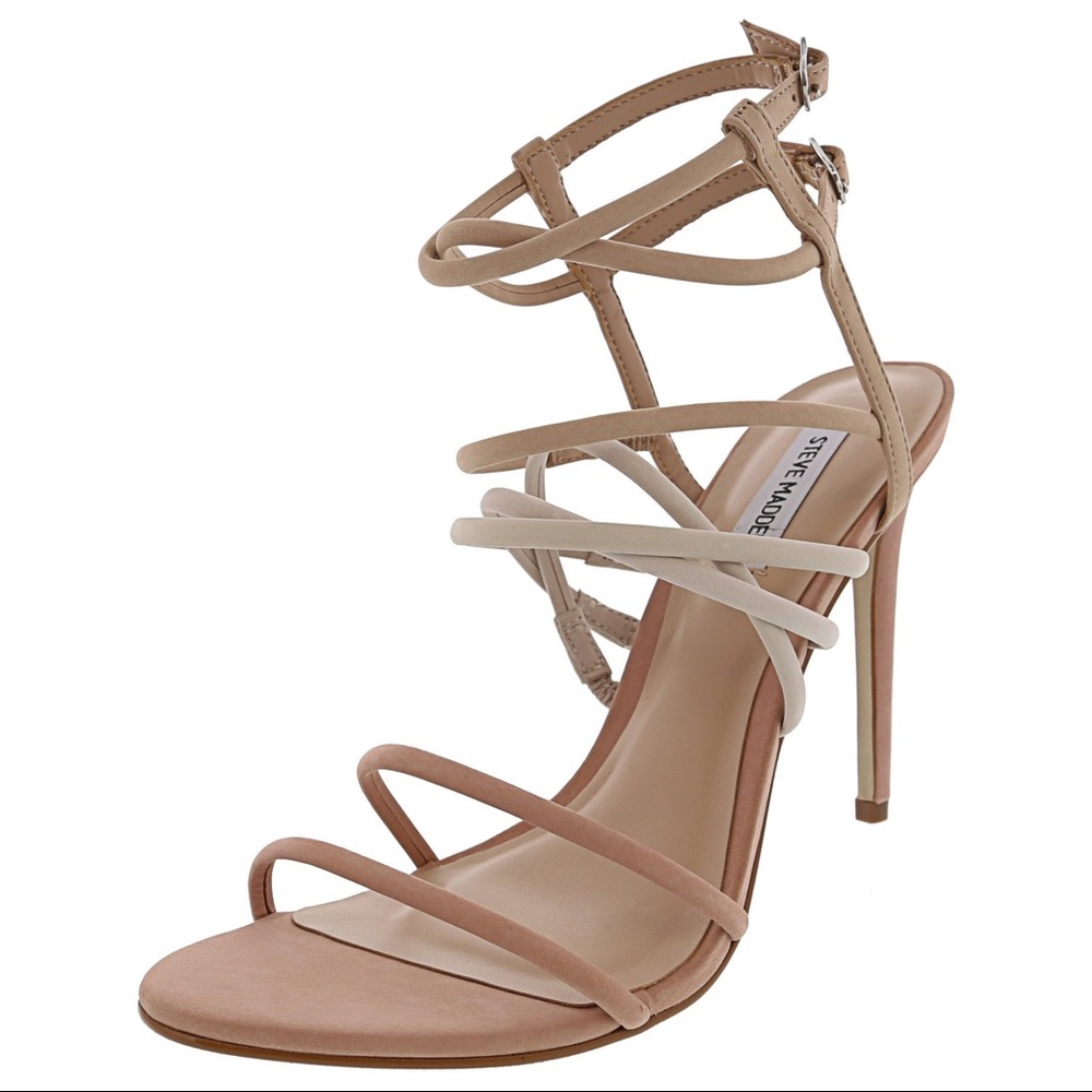 Steve Madden Chula Natural Multi strap heels